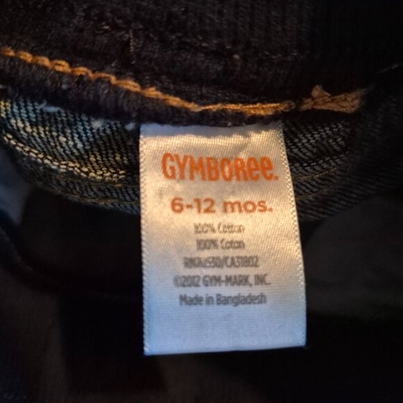 Gymboree boys 6-12 months jeans with fold up cuffs with color blocks 2012 - Picture 2 of 4